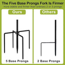 Double Shepherds Hook for Outdoor,94 Inch Bird Feeder Pole with 5 Prongs Base,Adjustable Heavy Duty Garden Hanging Holder for Hanging Plant,Solar Light,Weddings Decor,Hummingbird Feeder（1 Pack） by GreenHaven Gardens