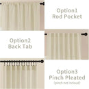 Joydeco Linen Curtains 84 Inch Length 2 Panel Sets,Light Filtering Curtains for Bedroom 70 Inch Wide Living Room Drapes with Back Tabs & Rod Pockets (W70 x L84 Inch, Linen) by CozyNest Decor