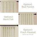 Joydeco Linen Curtains 96 Inch Length 2 Panel Sets,Light Filtering Curtains for Bedroom 100 Inch Wide Living Room Drapes with Back Tabs & Rod Pockets (W100 x L96 Inch, Linen) by CozyNest Decor