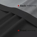 Joydeco 100% Blackout Curtains 108 inches Long for Bedroom Living Room - 2 Panels Set Burg Room Darkening Black Out Curtains for Bedroom Windows, Back tab Rod Pocket(52x108 inch,Black) by TinyTreasures Baby Boutique