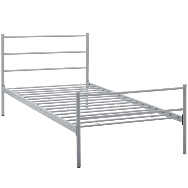 CasaFoyer Alina Platform Twin Bed Frame | Rustic Charm meets Modern Decor | Sturdy Vintage Steel Frame | Holds up to 1323 lbs | No Box Spring Needed | Accommodates Memory Foam, Spring, Latex, Hybrid Mattresses | Mattress Not Included, photo 2 of 4