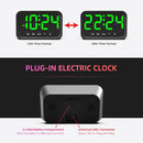 Small LED Digital Clock for Bedroom, Loud Alarm Clock for Heavy Sleepers Adults, Teens | Plug-In Electric Desk Clock | Simple Bedside Nightstand Clock with Adjustable Volume/Brightness/Snooze – Green by TinyTreasures Baby Boutique