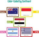 Menique Flags of The World Memory Matching Game – 100 Cards, 50 Countries to Match – Educational & Fun for Kids and Adults – Color-Coded by Continent – Learn Flags, Capitals, and Geography by TinyTreasures Baby Boutique
