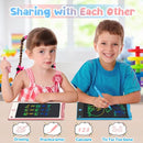 Hockvill LCD Writing Tablet for Kids 8.8 Inch, Toys for Girls Boys Drawing Pad for 3 4 5 6 7 Year Old Kid, Toddler Magnetic Doodle Board Travel Essential Christmas Birthday for Children BluePink by TinyTreasures Baby Boutique