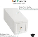 Tall Planters for Outdoor Plants, Large Resin Flower Pots for Garden, Front Porch, Patio, Indoor - Set of 2 (White, 27.5 inch - 2 Pack) by CozyNest Decor
