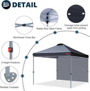 MASTERCANOPY Durable Pop-up Canopy Tent with 1 Sidewall (10'x10',Black) by GreenHaven Gardens