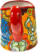Talavera Watering Can Planter Large Flower Pot Large Mexican Pottery Folk Art Hand Painted Home Decor Garden Ceramic Handmade Multicolor 15" (Red Multi) by CozyNest Decor