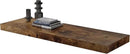 Large Floating Shelves for Wall Set of 1 Wooden Wall Shelves V Room Decor Long Shelf with Invisible Wall Mount Bracket for Bedroom Kitchen Living Room Rustic Brown by CozyNest Decor
