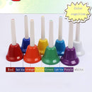 Handbells Set Metal Hand Bells Set Coloful Toddler Handbell Musical Toy 8 Note Diatonic For Kids Bells Instrument,Festival,Musical Teaching,Church Chorus,Wedding,Family Party by TinyTreasures Baby Boutique
