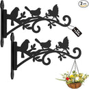2 Pack Hanging Plant Hanger Outdoor 9-in Hanging Basket Wall Hooks - Heavy Duty Metal Plant Bracket Hook for Hanging Flower Baskets,Bird Feeder by GreenHaven Gardens