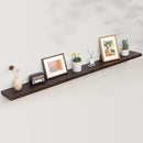 Axeman Floating Shelves for Wall, Rustic Elm Wood 72'' W x 8" D Wall Mantel Shelf with Invisible Bracket, Large Long Wall Mounted Storage Shelves for Living Room, Bedroom, Kitchen, Bathroom, Walnut by CozyNest Decor