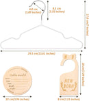 8Pcs Wooden Baby Closet Dividers for Baby Clothes Organizer, and 30Pcs Baby Hangers, Baby Closet Organizer Baby Clothes Dividers for New Mom Dad Parents, 0-24 Months, Large, SL0058 by TinyTreasures Baby Boutique