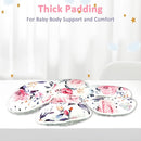 Pea Pod Baby Car Seat Head Support for Newborn, 2 in 1 Infant Car Seat Head Body Support for Girls Extra Soft Breathable Baby Car Seat Cushion Insert for Strollers, Swings, and Bouncers, Pink Floral by TinyTreasures Baby Boutique