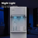 Self-Cleaning Bottom Load Water Cooler Dispenser with Ice Maker for 5 Gallon 3 Temperature Settings 22lbs Daily Capacity White by CozyNest Decor