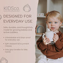 Silicone Sippy Cups with Easy Grip Transition Handles and a Soft Spout. A Non Toxic No Spill Unbreakable Training Cup 150ml/5oz |2-PACK Pink and Cream| by TinyTreasures Baby Boutique