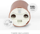 Luminara Outdoor Votive Flameless LED Candle, Baked Clay 2" x 3.2", Moving Flame Battery Operated Timer Remote Ready IPX4 Matte Plastic Finish by GreenHaven Gardens
