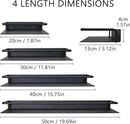 JOOM Wall Shelf,Metal Floating Shelf,12" Black Floating Shelf, Small Shelf for Wall(Black, 12 in) by CozyNest Decor