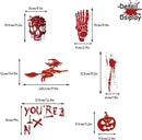 8 Sheets Halloween Window Clings, Bloody Handprint Footprint Window Stickers Scary Halloween Decorations Self Adhesive Wall Decal for Party Bathroom Car Door Zombi Restroom Sign Decals-85 Pcs by CozyNest Decor
