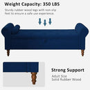 Storage Ottoman Bench for Bedroom, 63" End of Bed Bench with Rolled Arms Upholstered Ottoman Bench Fit for Bedroom, Living Room, Entryway, Velvet Navy Blue by CozyNest Decor
