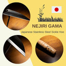 Japanese Sickle (Nejirigama) Durable Carbon Steel (SK85) Blade, Weeder Scraper Hoe, Hand Held Garden Tool, Blade Length 4.72inch by GreenHaven Gardens