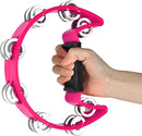 EastRock Tambourine,Metal Jingles Hand Held Percussion-Half Moon Tambourine for Kids, Adults, KTV, Party Pink by TinyTreasures Baby Boutique