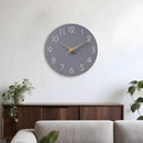 Mosewa Wall Clock 14 Inch Gray Battery Operated Silent Non Ticking Simple Modern Wood Clock Decorative for Bedroom Living Room Kitchen Home Office by CozyNest Decor