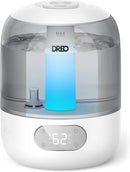 Dreo Humidifiers for Bedroom, Cool Mist Ultrasonic Humidifiers with 30Hr Runtime, Top Fill 3L Tank, Easy Clean, Humidity Sensor, Night Light for Baby, Nursery, 360° Nozzle for Plants and Home, Grey by TinyTreasures Baby Boutique