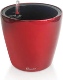 Dexceder 9x8 Inches High Gloss Self Watering Planter Indoor Outdoor, Inner Pot Design, Thickened Table Flower Plant Pot with Water Level Indicator (Red) by GreenHaven Gardens
