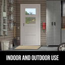 GORILLA GRIP 100% Waterproof All-Season WeatherMax Doormat US Designed Natural Rubber, Stain and Fade Resistant, Low Profile Indoor Outdoor Door Mats, Easy Clean Patio Mat, 17x29, Taupe Grid by CozyNest Decor