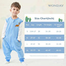Baby Toddler Sleep Sack with Feet 2.5 TOG Winter, Wearable Blanket with Legs, Toddler Sleeping Sack Long Sleeve (Dinosaur, 2T-3T) by TinyTreasures Baby Boutique