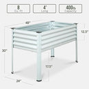 Best Choice Products 48x24x30in Galvanized Raised Garden Bed, Metal Elevated Planter Box, Vegetable Garden for Backyard, Patio, Balcony - Silver by GreenHaven Gardens