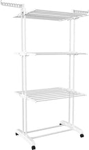 HOMIDEC Clothes Drying Rack, Large 4-Tier Foldable Drying Rack Clothing(67.7H x 19.7W x 30L Inches), Movable Drying Rack with 4 castors. Multifunctional Stainless Steel Laundry Drying Rack, White by CozyNest Decor