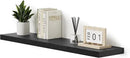 Single Floating Shelves 48 Inches, 48 x 10 inch Deep x 1.8 in Thick, Long Wall Shelves Heavy Duty 80 lbs for Bedroom, Living Room, Kitchen, Office, Modern Shelf Book Home Decor, Black by CozyNest Decor