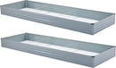 2 Pack 12x4x1FT Galvanized Raised Garden Beds Kit Outdoor Metal Gardening Planter Box for Vegetable Elevated Flower Herbs,Gray by GreenHaven Gardens