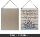 Qious Inspirational Gift Signs Just Like a Lotus We Too Have the Ability to Rise Wooden Hanging Sign Rustic Wall Art Home Decoration 10 x 8 Inches… by CozyNest Decor