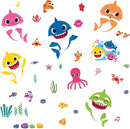 RoomMates RMK4303SCS Baby Shark Peel and Stick Wall Decals by TinyTreasures Baby Boutique