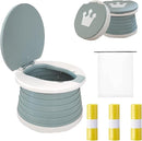 Travel Potty for Toddler, Portable and Foldable Toilet, Apply to Seat Emergency Toilet for Car, Camping, Outdoor, Indoor (grey, small) by TinyTreasures Baby Boutique
