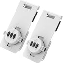 Keyless Cabinet Lock with Combination, Locker Code Lock with 3-Digit Combination, Security Door Lock for Drawers, Lockers, Bifold Doors, Small Doors, Closets, Refrigerators (White-2pcs) by TinyTreasures Baby Boutique