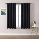 ChrisDowa Grommet Blackout Curtains for Bedroom and Living Room - 2 Panels Set Thermal Insulated Room Darkening Curtains (Black, 52 x 54 Inch) by CozyNest Decor