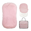 Baby Lounger - Snuggle Cozy Me Infant Lounger for Newborns | Flannel Cover, Breathable Soft, Portable Awake-Time Pad, Essential Baby Gift -Pink by TinyTreasures Baby Boutique