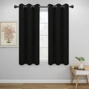 Easy-Going Blackout Curtains for Bedroom, Solid Thermal Insulated Grommet and Noise Reduction Window Drapes, Room Darkening Curtains for Living Room, 2 Panels (34x54 in, Black) by CozyNest Decor