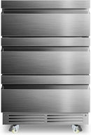 24 Inch Upgraded Three-Drawer Beverage Fridge, Weather Proof Outdoor Stainless Steel Beverage Refrigerator, Under Counter Built-in Beverage Cooler for Home & Commercial Use by CozyNest Decor