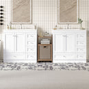 Shaker Free Standing Bathroom Vanity Cabinet & Sink, Soft Close Drawers, Soft Close Doors