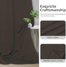 Easy-Going Blackout Curtains for Bedroom, Solid Thermal Insulated Grommet and Noise Reduction Window Drapes, Room Darkening Curtains for Living Room, 2 Panels(42x84 in, Coffee) by CozyNest Decor