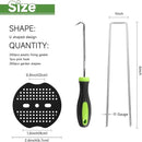 Landscape Staples Set,6 Inch 11 Gauge 200pcs Galvanized Garden Stakes and 200pcs Gaskets +1Pick Hook,U-Shaped Tent Stakes Landscaping Fabric SOD Pins for Weed Fabric Barrier,Groud Cover,Fence by GreenHaven Gardens