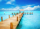 Turquoise Ocean Water Wallpaper Mural.