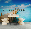 Turquoise Ocean Water Wallpaper Mural.