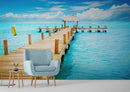 Turquoise Ocean Water Wallpaper Mural.