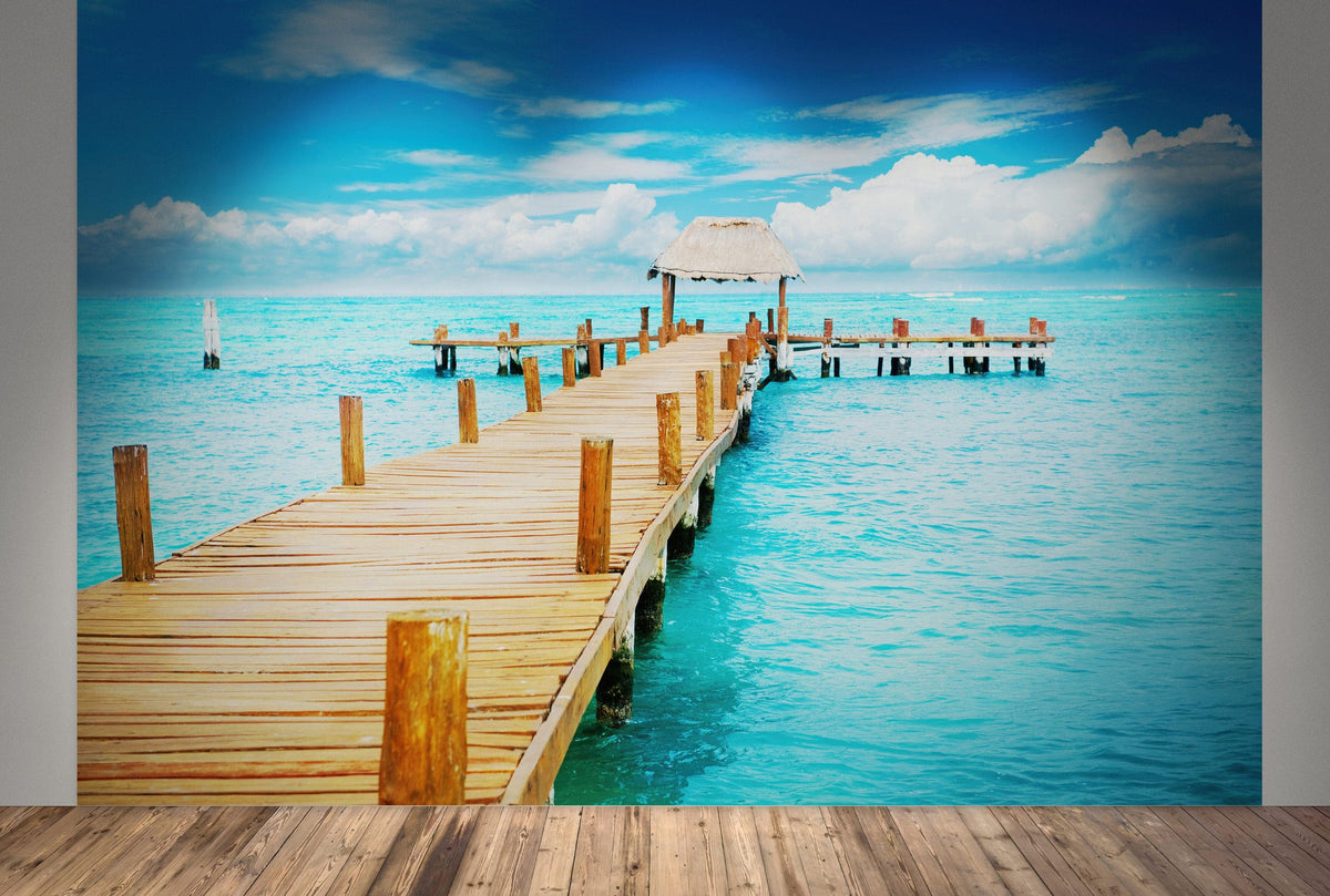 Turquoise Ocean Water Wallpaper Mural. #6150, photo 6 of 9