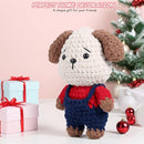 Crochet Animal Kit – 10in Adorable DOG, Amigurumi Crochet Kit For Intermediate Advanced Level, Kids Knitting Kit With Detailed Videos Tutorials, Yarn, Crochet Hook, Best Gift For Crochet Lovers(DOG) by TinyTreasures Baby Boutique